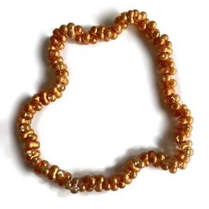 As Low as $2 Gold Half Coat Crystal Czech Farfalle Beads 6.5mm x 3.2mm (90)